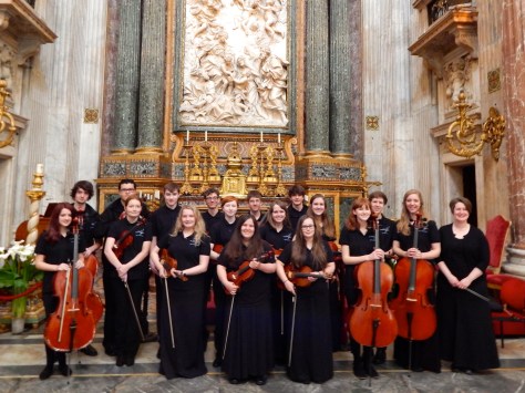 Mona Shores Orchestra Italy Performance Group at the Church of Sant'Agnse in Agone, Piazza Navona -Roma