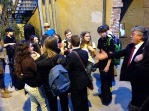 Post performance reception at Fortezza Vecchia.